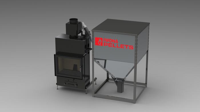 Réservoir à Pellets - 400kg - 95x95x150cm